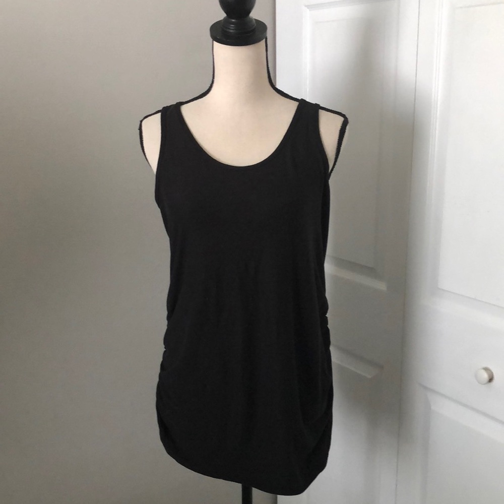 Sleeveless Maternity Black Top